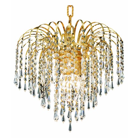 Elegant Lighting Royal Cut Clear Crystal Falls 4-Light V6801D14G/RC